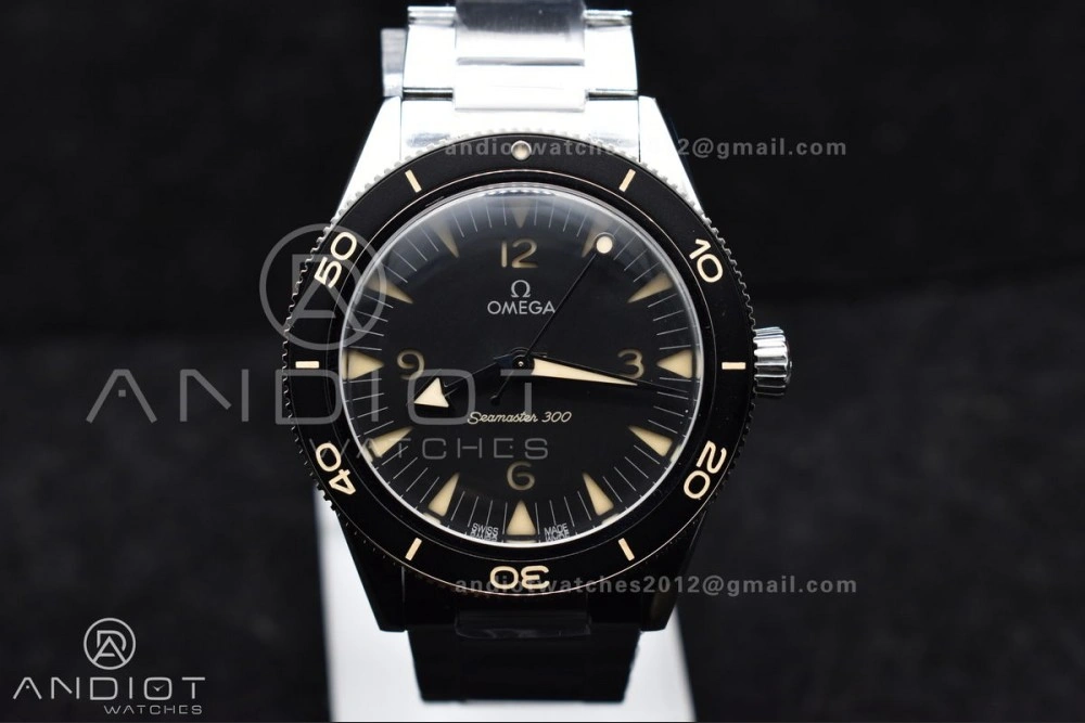 Tailored Seamaster 300 Heritage VSF 1:1 Best Edition Black Dial on SS Bracelet A8912 Super Clone 1060