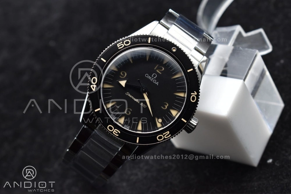 Tailored Seamaster 300 Heritage VSF 1:1 Best Edition Black Dial on SS Bracelet A8912 Super Clone 1060