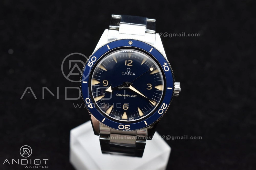 Seamaster 300 Heritage VSF 1:1 Best Edition Blue Dial On SS Bracelet A8912 Super Clone Premium 56