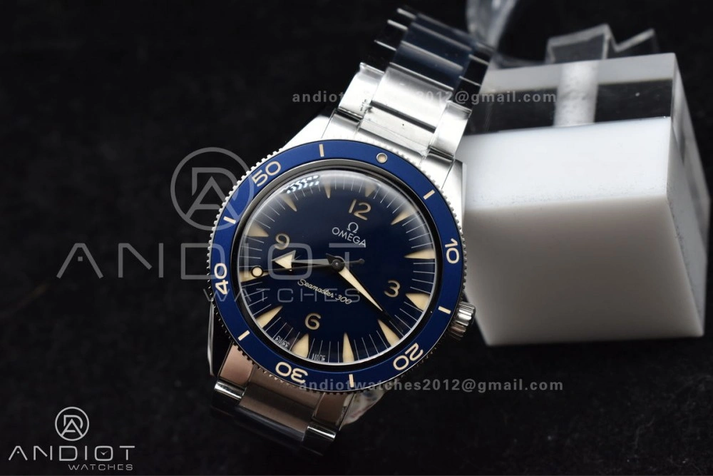 Seamaster 300 Heritage VSF 1:1 Best Edition Blue Dial On SS Bracelet A8912 Super Clone Premium 56