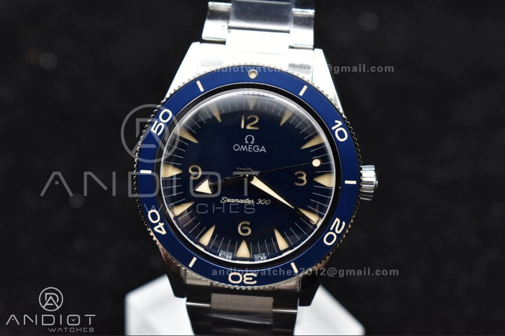 Seamaster 300 Heritage VSF 1:1 Best Edition Blue Dial On SS Bracelet A8912 Super Clone Premium 56