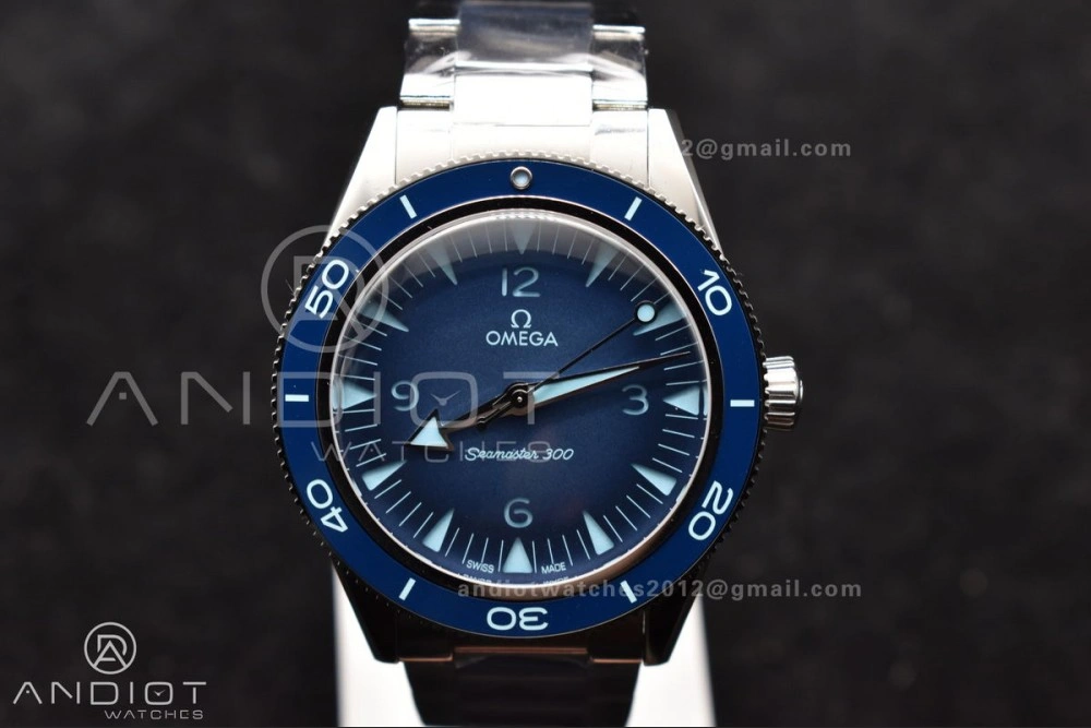 Tailored Seamaster 300 Heritage VSF 1:1 Best Edition Blue Dial on SS Bracelet A8912 Super Clone 1063
