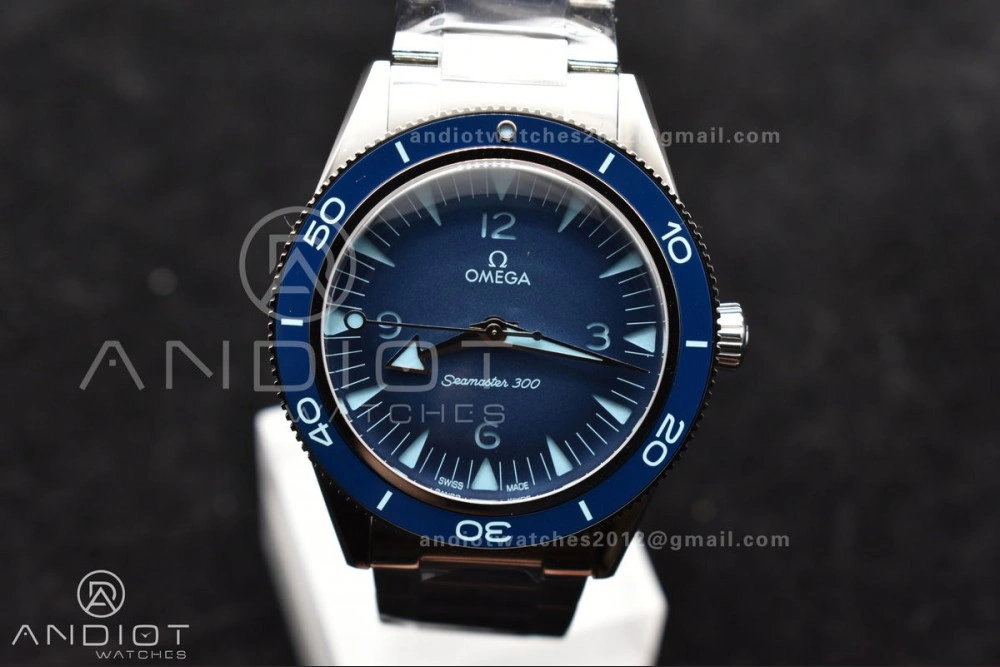 Tailored Seamaster 300 Heritage VSF 1:1 Best Edition Blue Dial on SS Bracelet A8912 Super Clone 1063