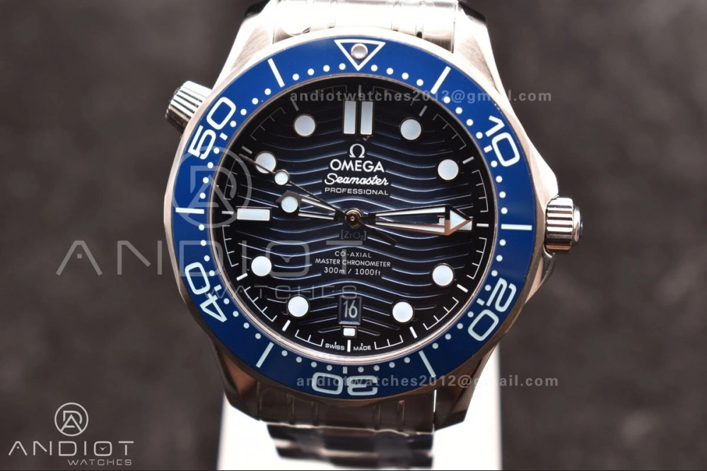 Seamaster 300 VSF 1:1 Best Edition Summer Blue Dial on SS Bracelet A Functional 1068