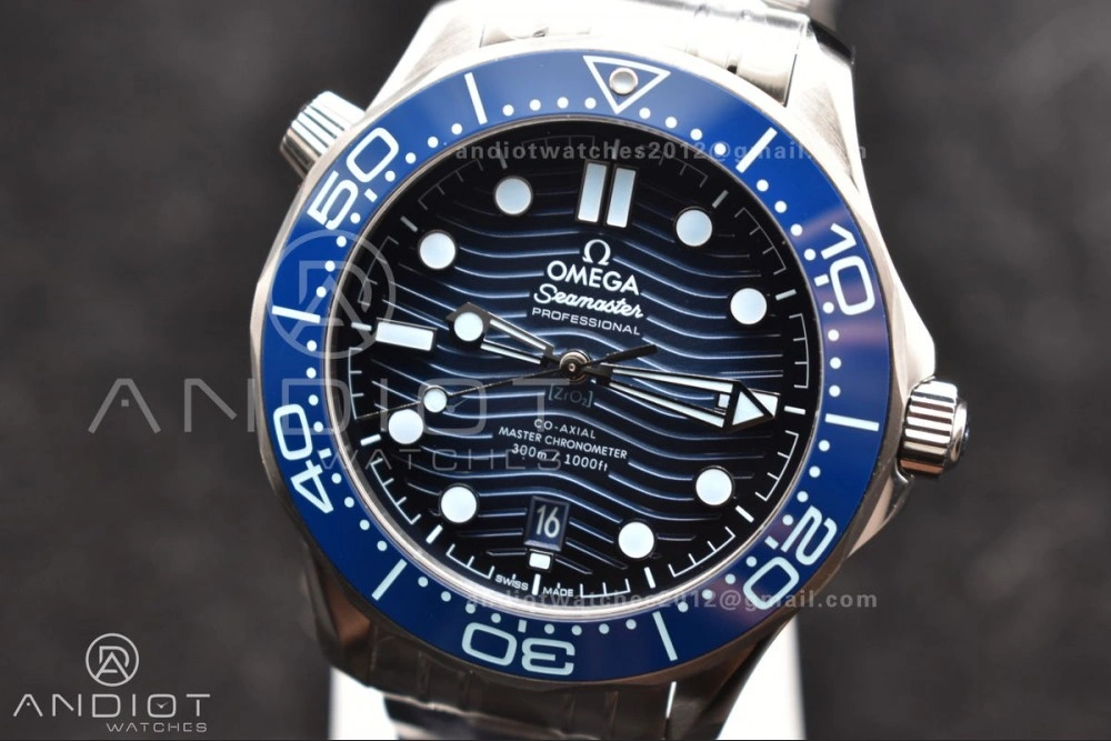 Seamaster 300 VSF 1:1 Best Edition Summer Blue Dial on SS Bracelet A Functional 1068