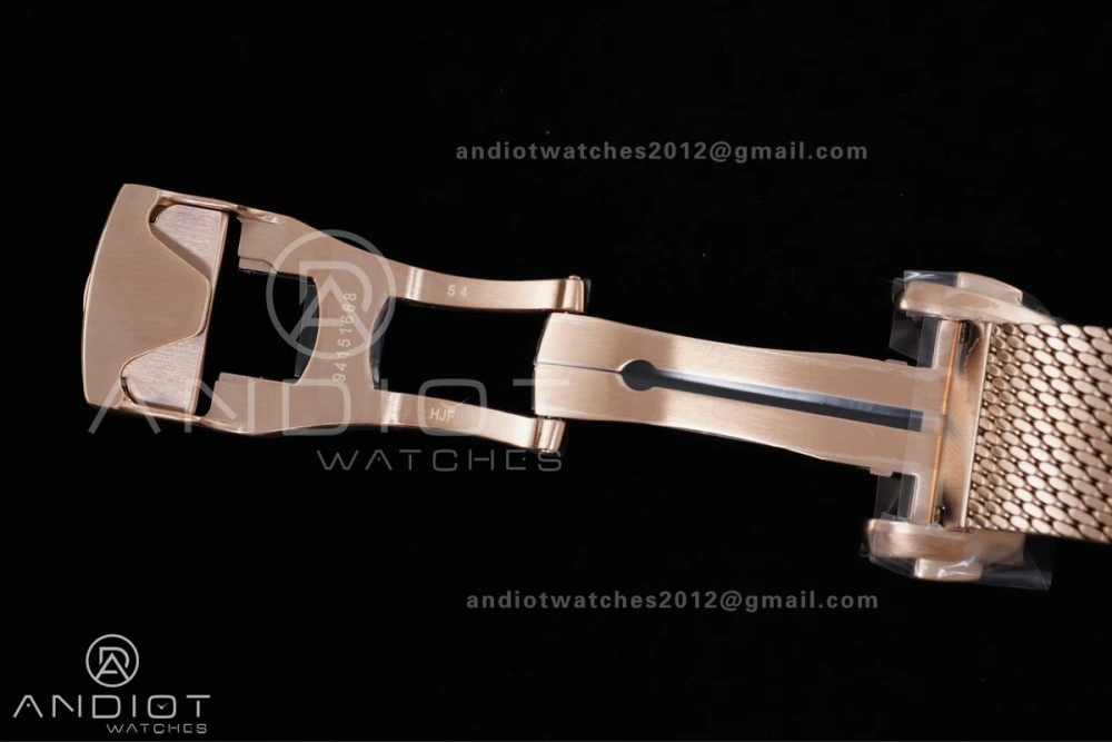 Packable Seamaster 300M Diver Rose Gold VSF 1:1 Best Edition Black Dial on Mesh Bracelet A 65