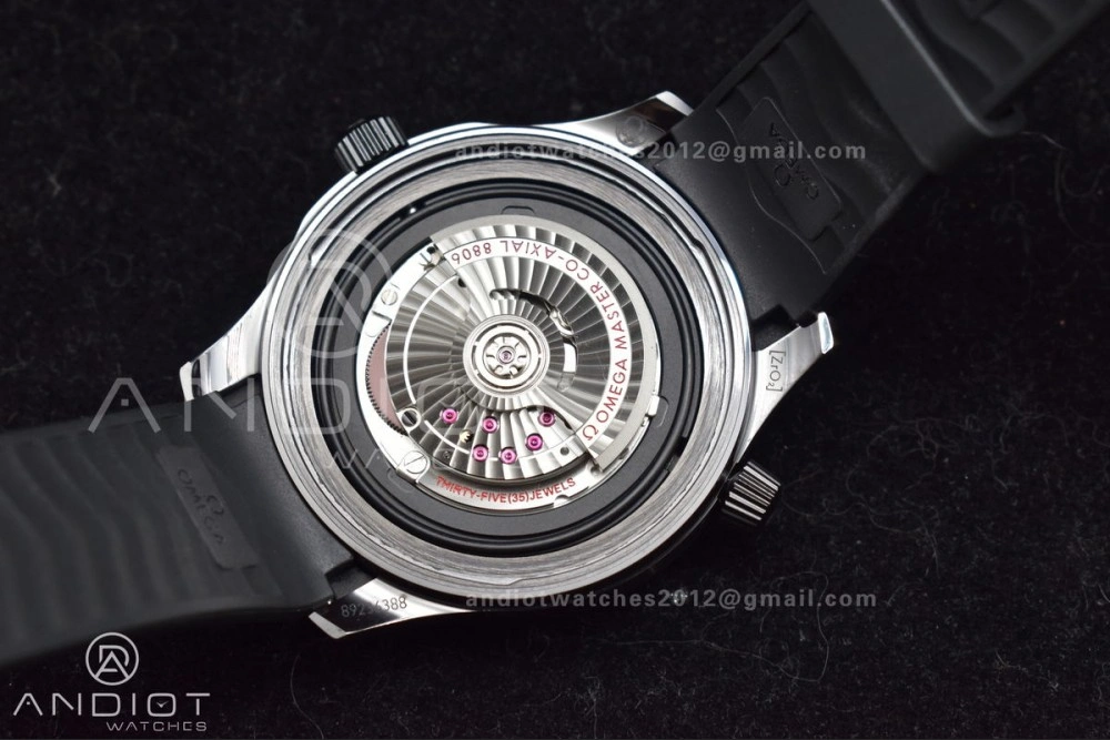 Seamaster 300m 43.5mm Black Ceramic VSF 1:1 Best Edition Black Dial on Black Rubber Strap A Durable 1066