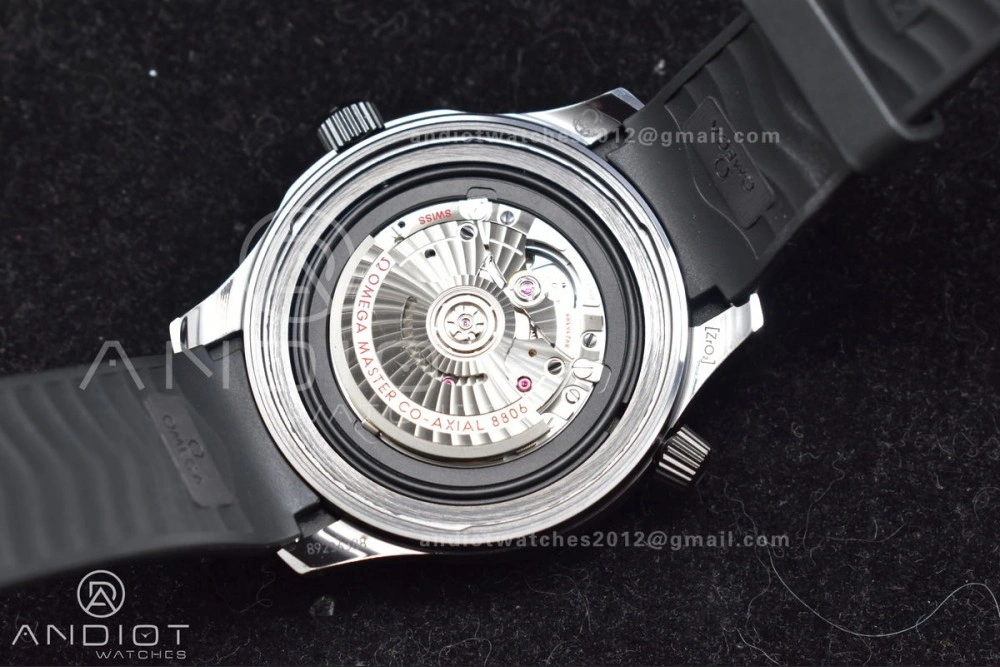 Seamaster 300m 43.5mm Black Ceramic VSF 1:1 Best Edition Black Dial on Black Rubber Strap A Durable 1066