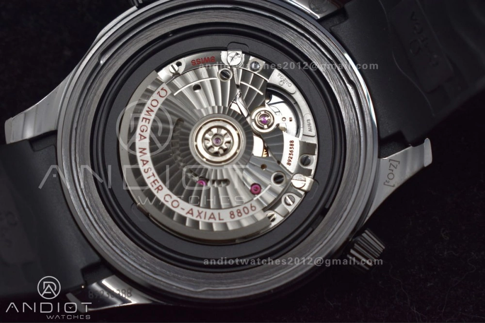 Seamaster 300m 43.5mm Black Ceramic VSF 1:1 Best Edition Black Dial on Black Rubber Strap A Durable 1066