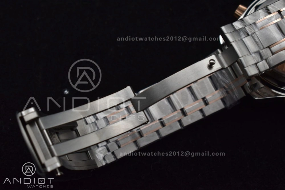 Seamaster 300m Chrono SS RG OMF 1:1 Best Edition Black Dial on SS Strap A MoistureWicking 63