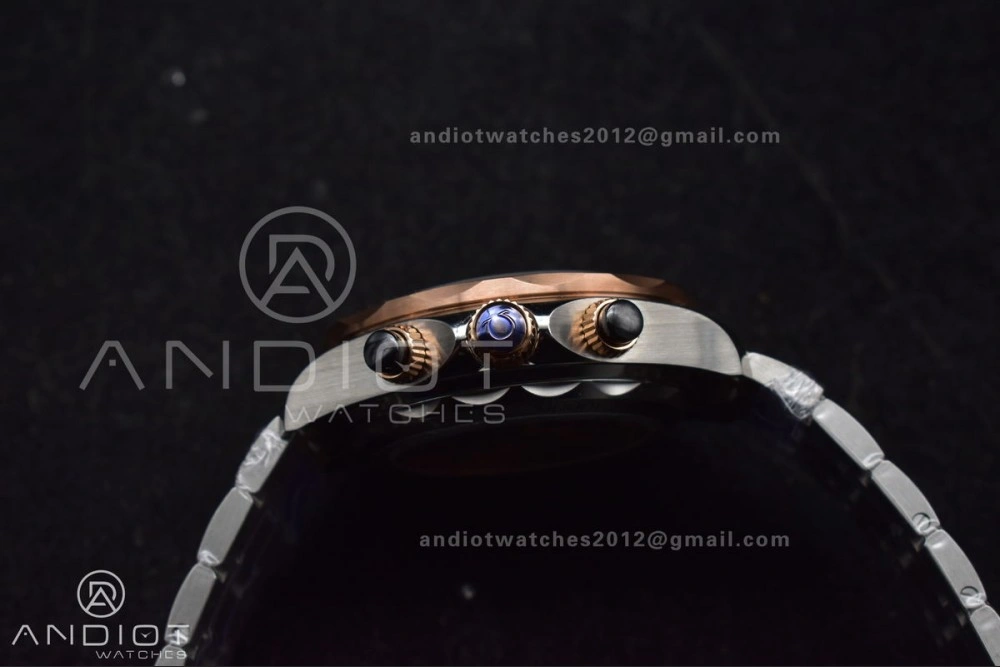 Seamaster 300m Chrono SS RG OMF 1:1 Best Edition Black Dial on SS Strap A MoistureWicking 63
