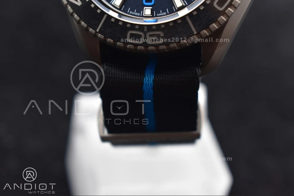 Trendsetting Seamaster 6000M Ultra Deep SS SBF 1:1 Best Edition Black Dial on Black Nylon Strap A8912 Super Clone 7