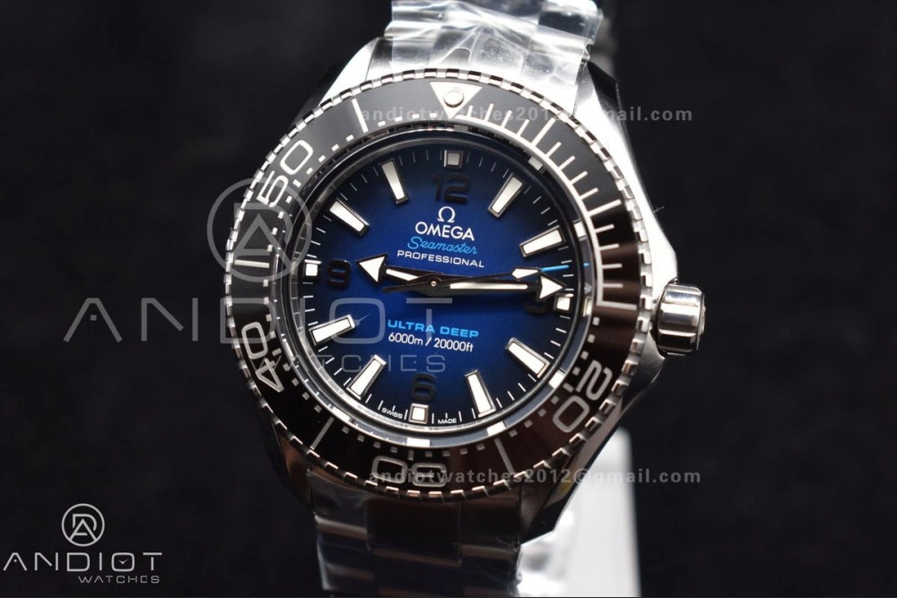 NewStyle Seamaster 6000M Ultra Deep SS SBF 1:1 Best Edition Deep Blue Dial on SS Bracelet A8912 Super Clone 20