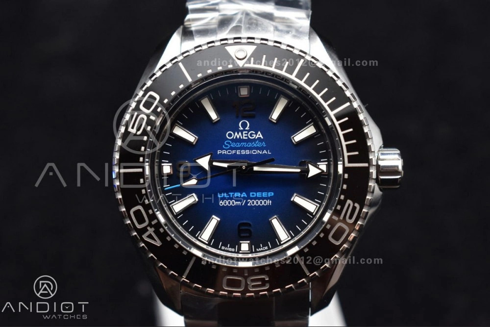 Attractive Seamaster 6000M Ultra Deep SS SBF 1:1 Best Edition Deep Blue Dial on SS Bracelet A8912 Super Clone 458