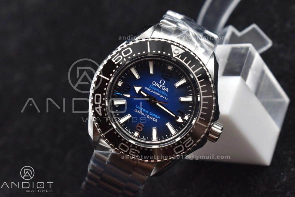 Attractive Seamaster 6000M Ultra Deep SS SBF 1:1 Best Edition Deep Blue Dial on SS Bracelet A8912 Super Clone 458