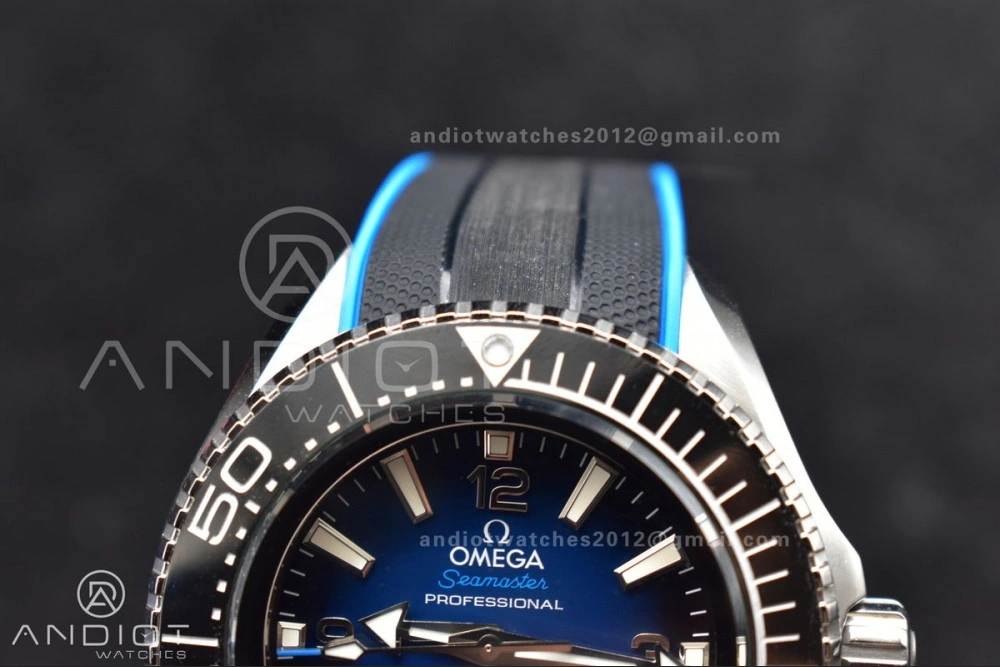 Efficient Seamaster 6000M Ultra Deep SS TF 1:1 Best Edition Blue Dial Black Ceramic Bezel on Black Rubber Strap A 1072