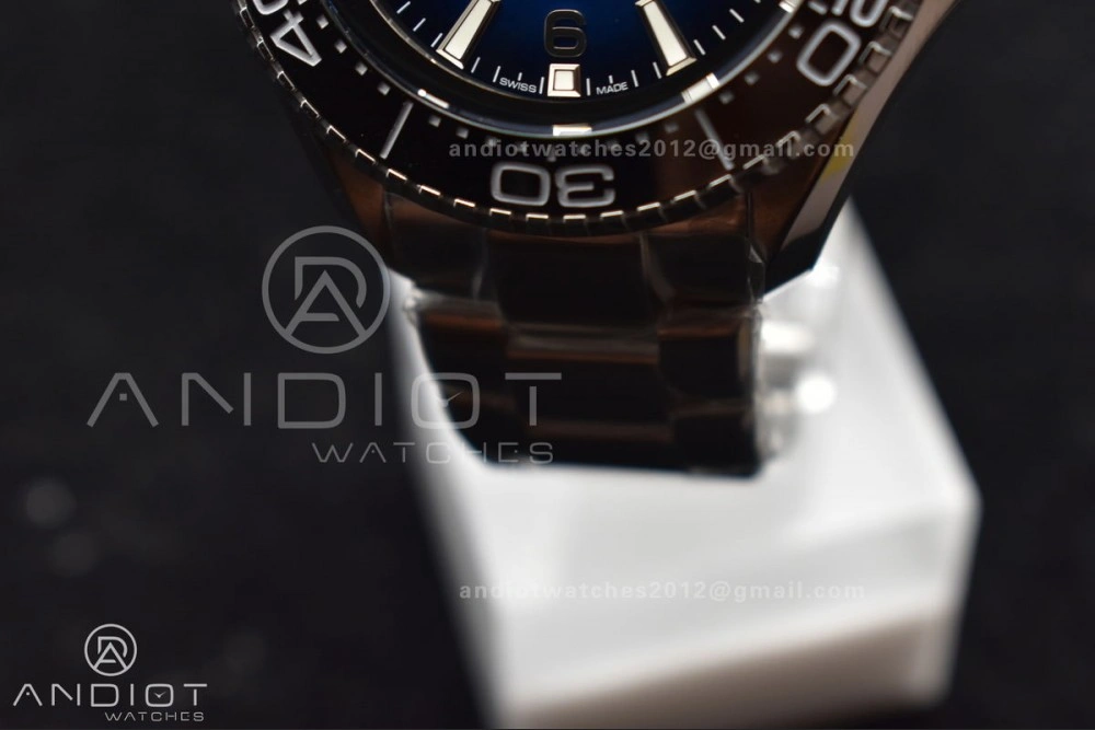 Sophisticated Seamaster 6000M Ultra Deep SS TF 1:1 Best Edition Blue Dial Black Ceramic Bezel on SS Bracelet A 68