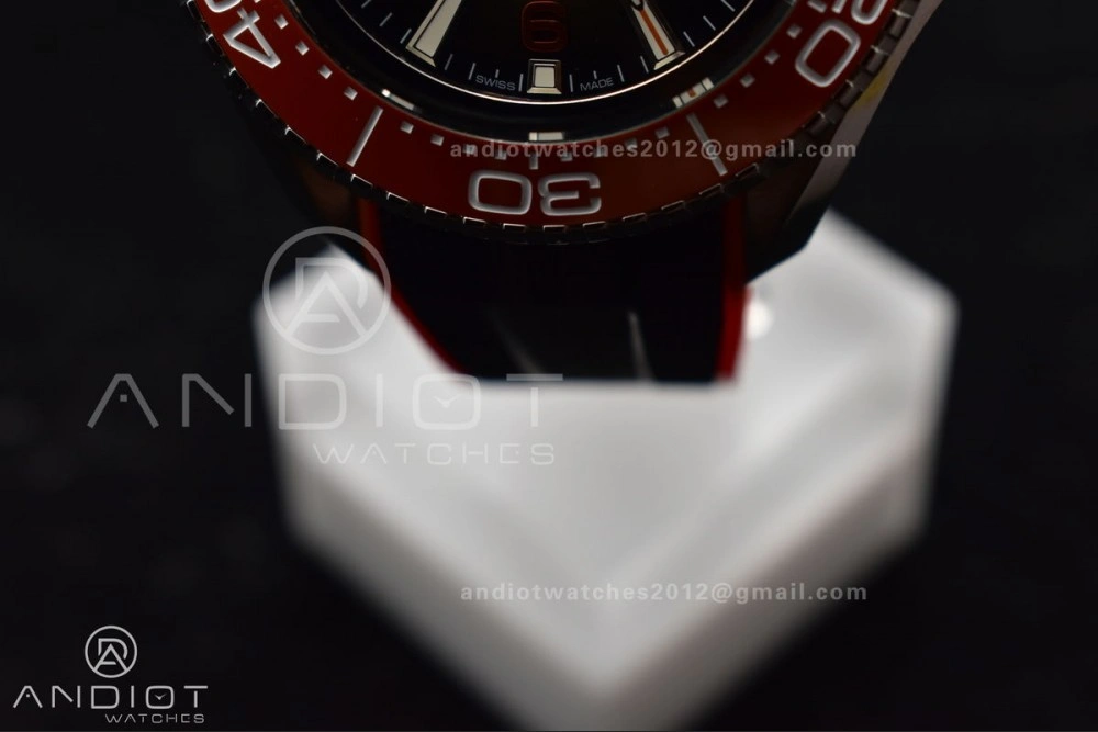 Seamaster 6000M Ultra Deep SS TF 1:1 Best Edition Gray Dial Orange Ceramic Bezel on Black Rubber Strap A Trendy 69