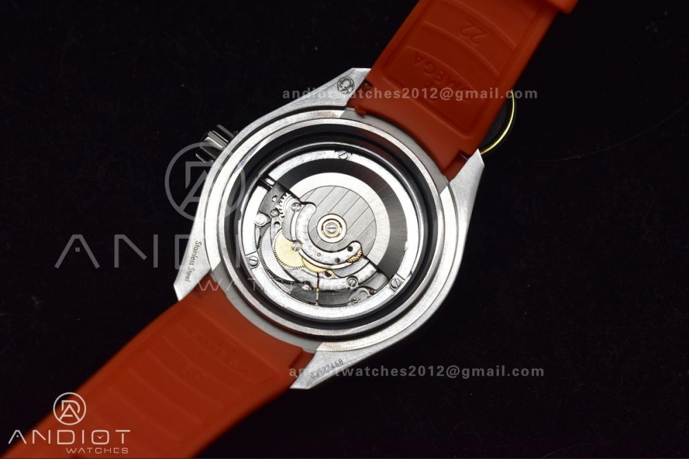 Seamaster 6000M Ultra Deep SS TF 1:1 Best Edition Gray Dial Orange Ceramic Bezel on Black Rubber Strap A Trendy 69