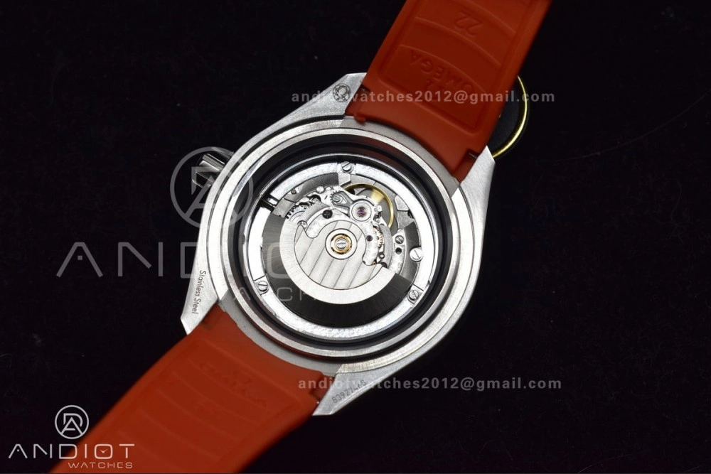 Seamaster 6000M Ultra Deep SS TF 1:1 Best Edition Gray Dial Orange Ceramic Bezel on Black Rubber Strap A Trendy 69