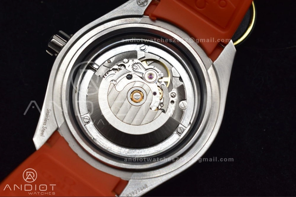 Seamaster 6000M Ultra Deep SS TF 1:1 Best Edition Gray Dial Orange Ceramic Bezel on Black Rubber Strap A Trendy 69