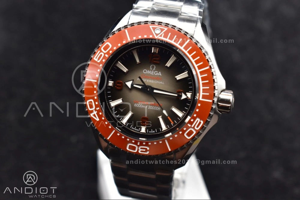 Cozy Seamaster 6000M Ultra Deep SS TF 1:1 Best Edition Gray Dial Orange Ceramic Bezel on SS Bracelet A 67