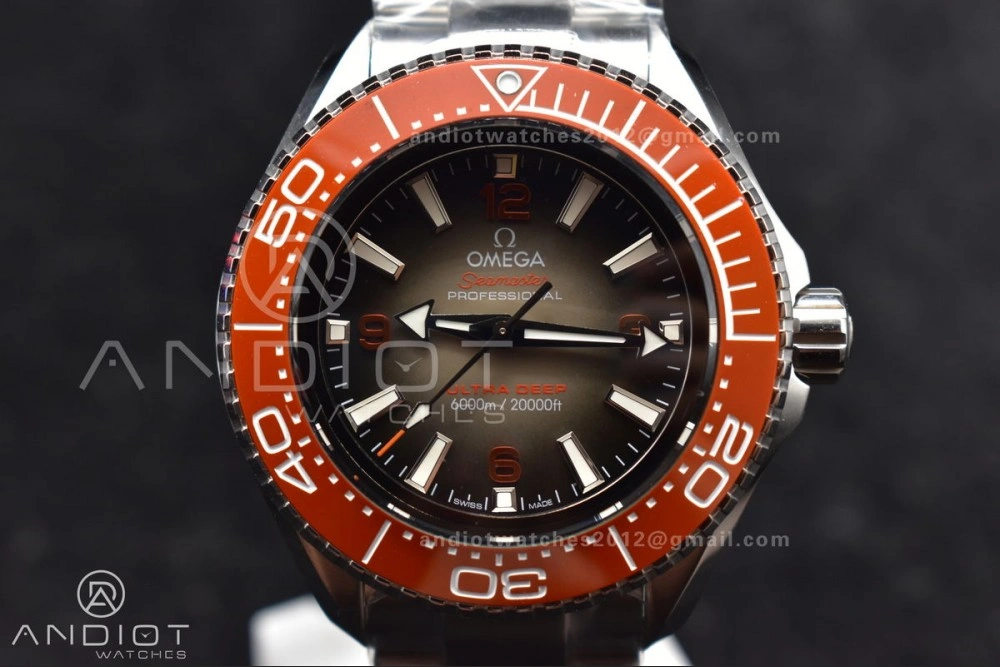 Cozy Seamaster 6000M Ultra Deep SS TF 1:1 Best Edition Gray Dial Orange Ceramic Bezel on SS Bracelet A 67