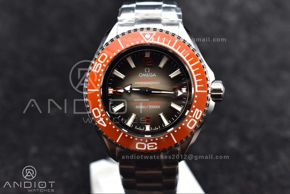 Cozy Seamaster 6000M Ultra Deep SS TF 1:1 Best Edition Gray Dial Orange Ceramic Bezel on SS Bracelet A 67