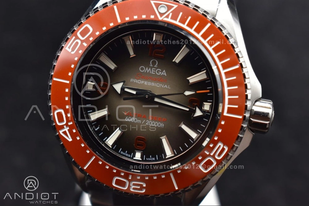 Cozy Seamaster 6000M Ultra Deep SS TF 1:1 Best Edition Gray Dial Orange Ceramic Bezel on SS Bracelet A 67