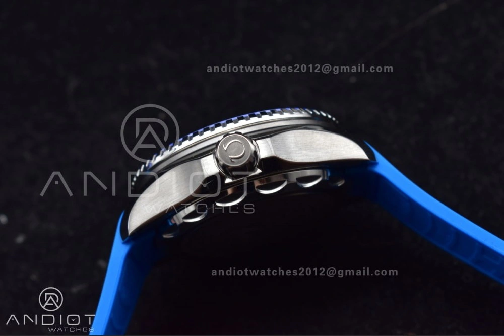 Seamaster 6000M Ultra Deep SS TF 1:1 Best Edition White Dial Blue Ceramic Bezel on Black Rubber Strap A Versatile 1078