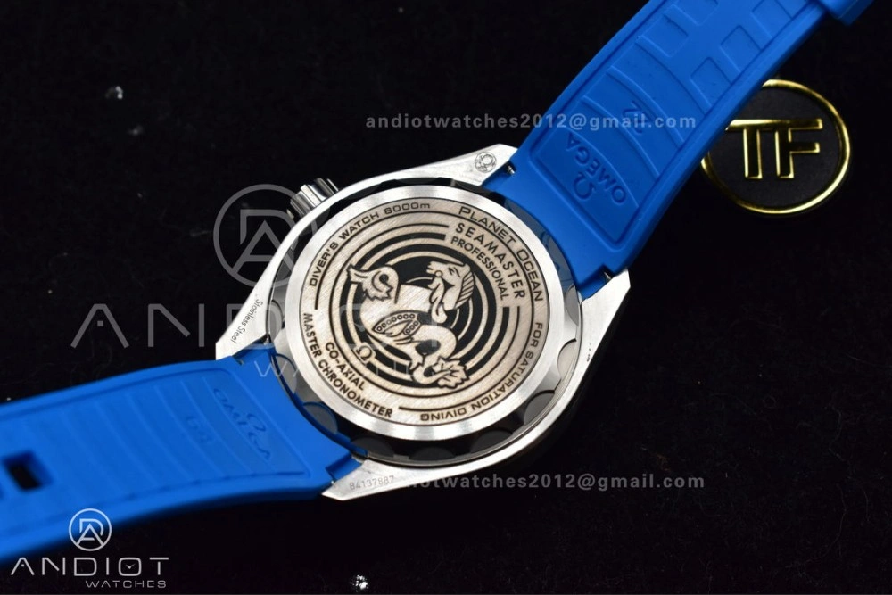 Seamaster 6000M Ultra Deep SS TF 1:1 Best Edition White Dial Blue Ceramic Bezel on Black Rubber Strap A Versatile 1078