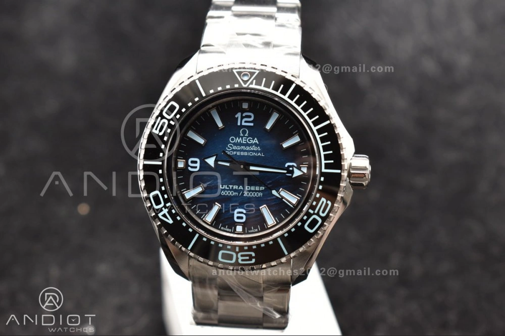 Seamaster 6000M Ultra Deep SS VSF 1:1 Best Edition Summer Blue Dial on SS Bracelet A8912 Super Clone Tailored 1080