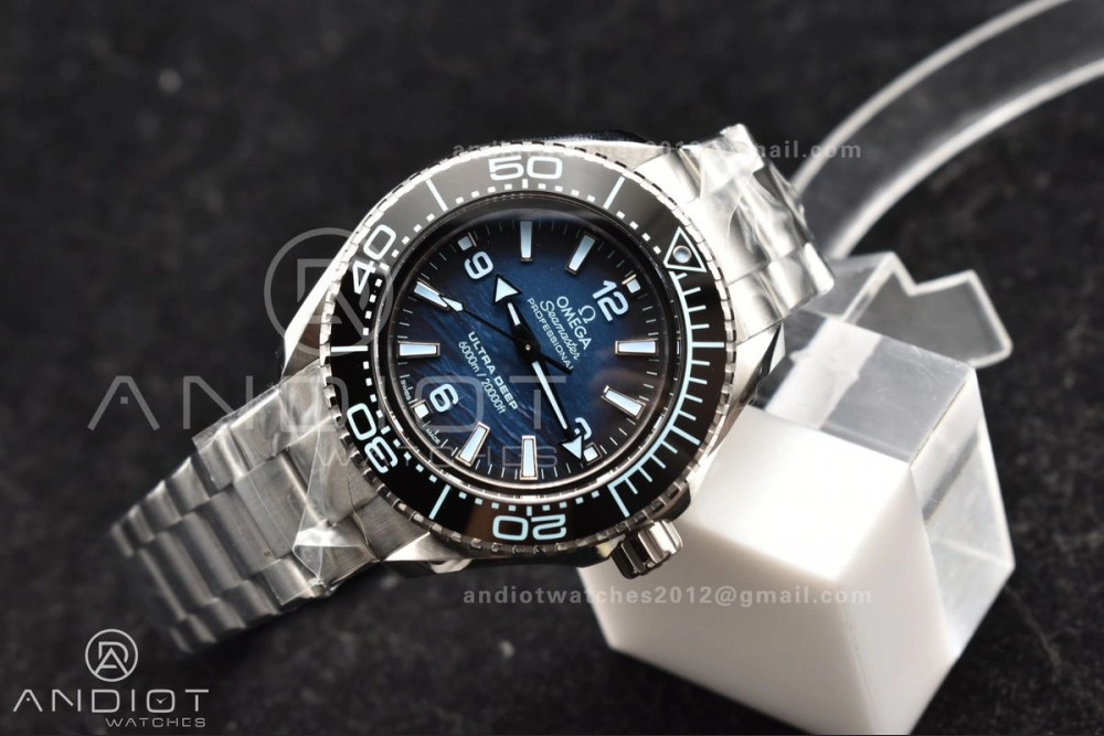 Seamaster 6000M Ultra Deep SS VSF 1:1 Best Edition Summer Blue Dial on SS Bracelet A8912 Super Clone Tailored 1080