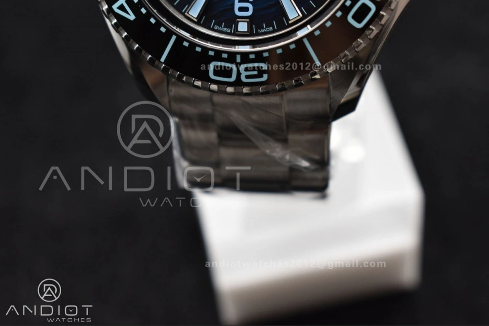 Seamaster 6000M Ultra Deep SS VSF 1:1 Best Edition Summer Blue Dial on SS Bracelet A8912 Super Clone Tailored 1080