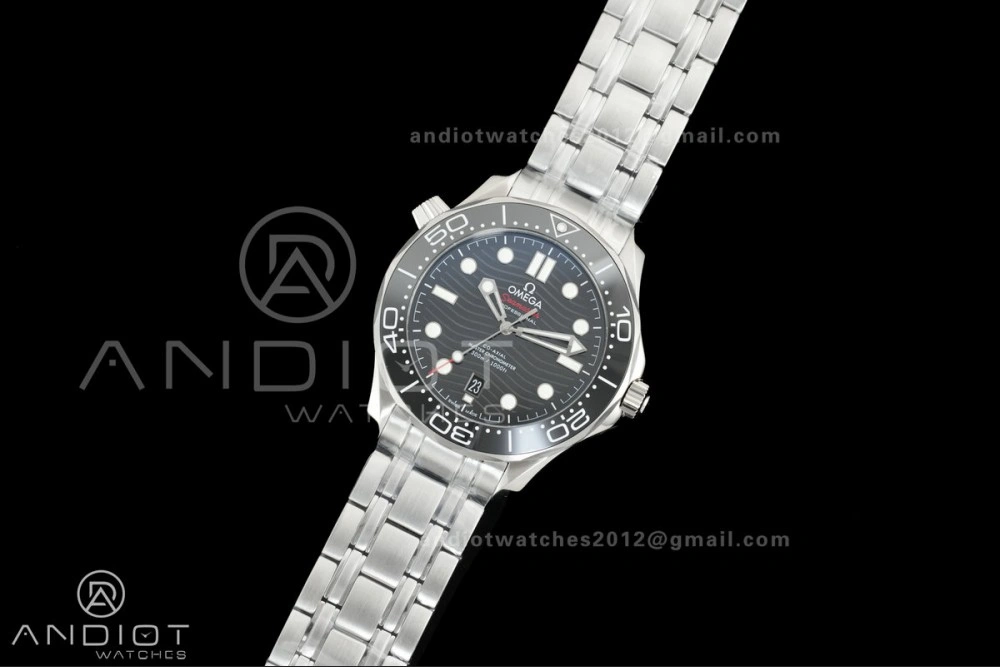 Durable Seamaster Diver 300M Black Ceramic Bezel V4 VSF 1:1 Best Edition Black Dial On SS Bracelet Super Clone Asian 87
