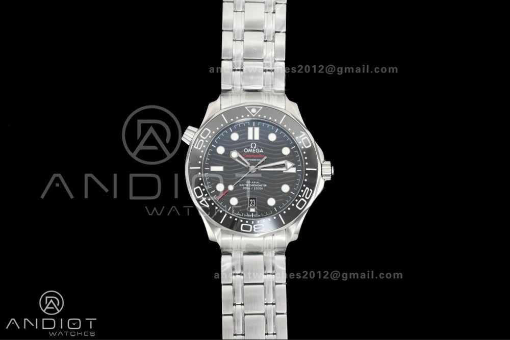 Durable Seamaster Diver 300M Black Ceramic Bezel V4 VSF 1:1 Best Edition Black Dial On SS Bracelet Super Clone Asian 87
