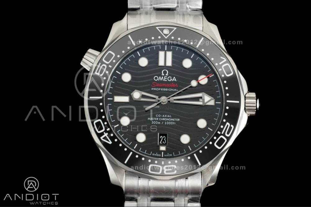 Durable Seamaster Diver 300M Black Ceramic Bezel V4 VSF 1:1 Best Edition Black Dial On SS Bracelet Super Clone Asian 87