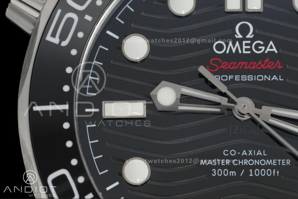 Durable Seamaster Diver 300M Black Ceramic Bezel V4 VSF 1:1 Best Edition Black Dial On SS Bracelet Super Clone Asian 87