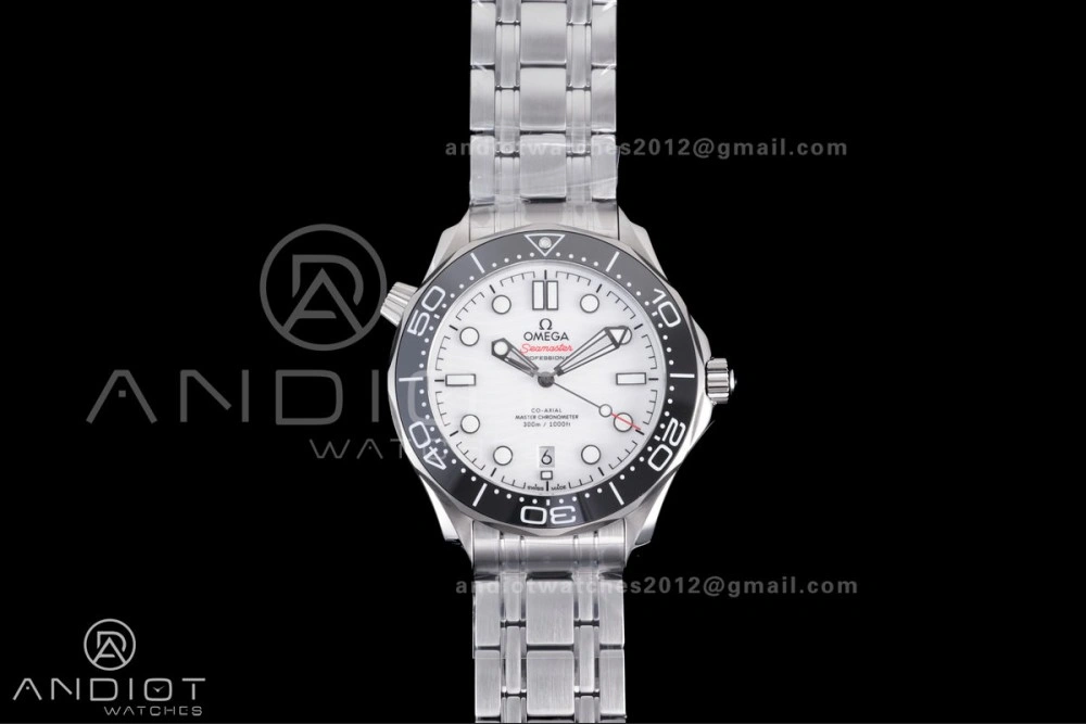 Seamaster Diver 300M Black Ceramic Bezel V4 VSF 1:1 Best Edition White Dial On SS Bracelet Super Clone Asian Neat 81