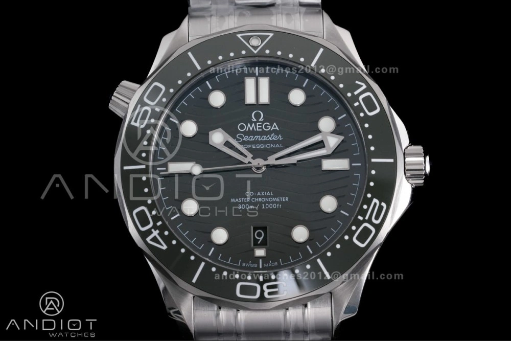 Seamaster Diver 300M Green Ceramic Bezel V4 VSF 1:1 Best Edition Green Dial On SS Bracelet Super Clone Asian ZipUp 71