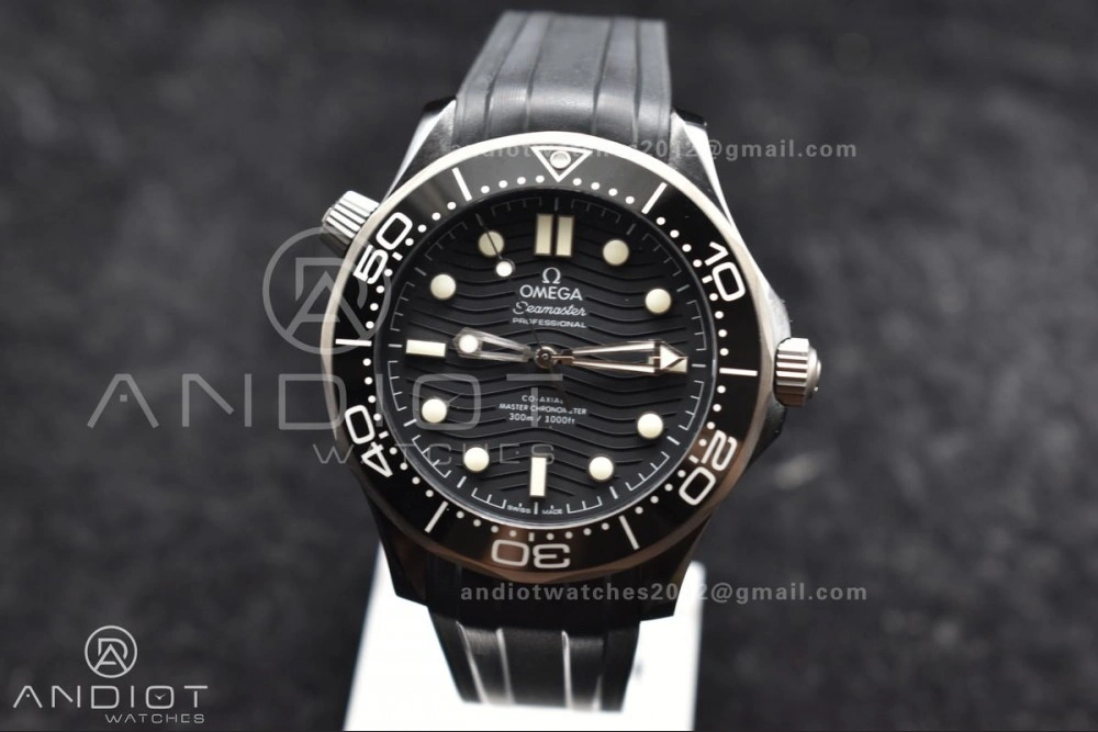 GoAnywhere Seamaster Diver 300M PVD VSF Best Edition Black Dial on Black Rubber Strap A 1081