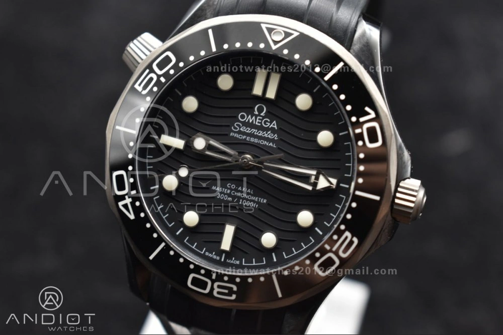 GoAnywhere Seamaster Diver 300M PVD VSF Best Edition Black Dial on Black Rubber Strap A 1081