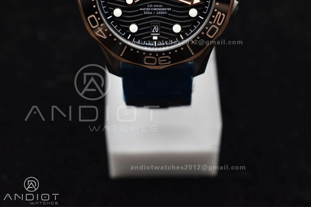 Packable Seamaster Diver 300M SS RG VSF 1:1 Best Edition Black Ceramic Black Dial on SS Bracelet A 85