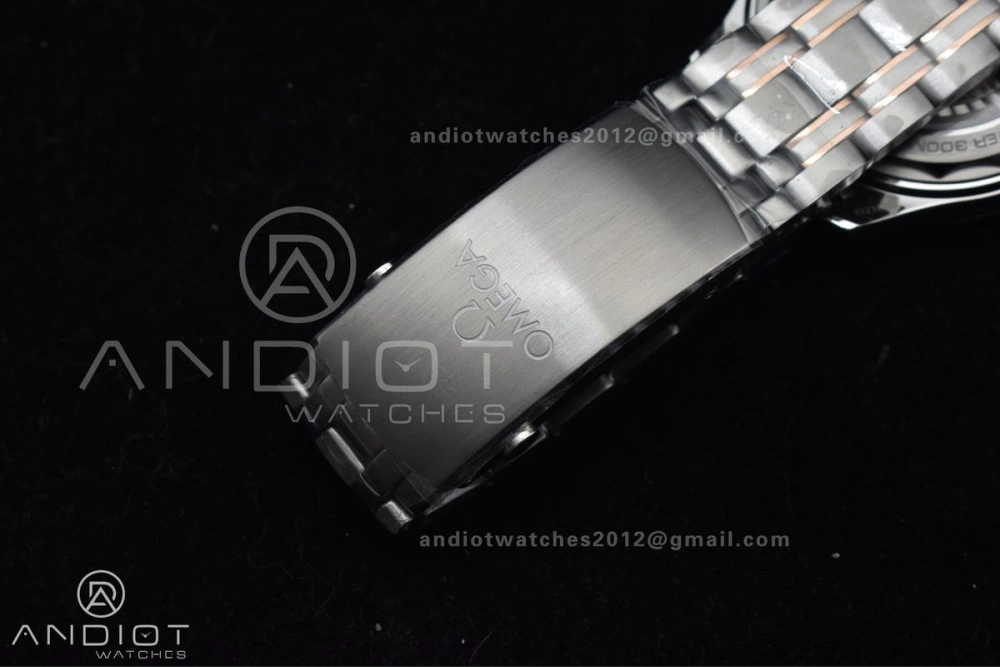 Packable Seamaster Diver 300M SS RG VSF 1:1 Best Edition Black Ceramic Black Dial on SS Bracelet A 85
