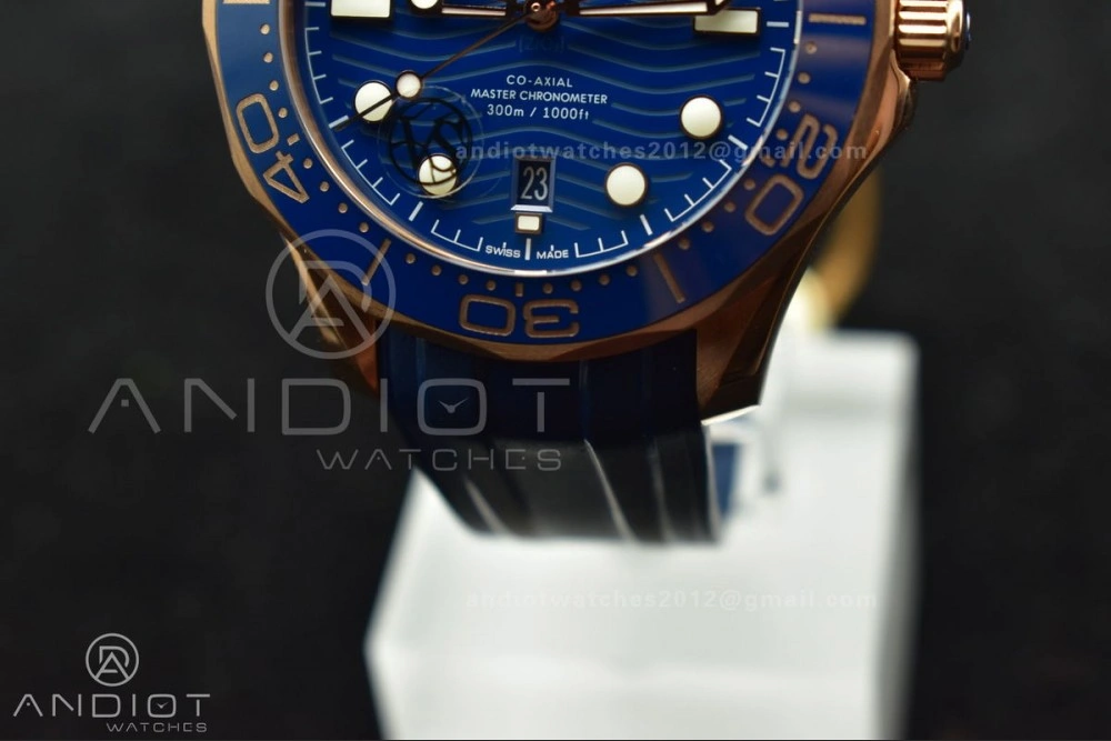 Seamaster Diver 300M SS RG VSF 1:1 Best Edition Blue Ceramic Blue Dial On SS Bracelet A Flexible 83