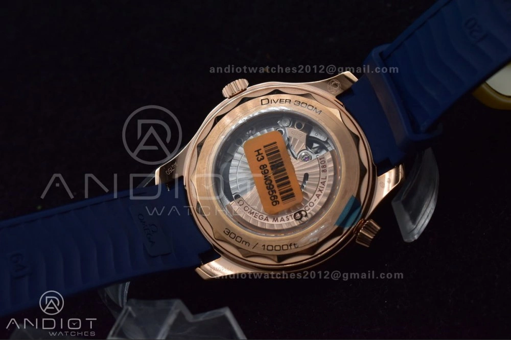 Seamaster Diver 300M SS RG VSF 1:1 Best Edition Blue Ceramic Blue Dial On SS Bracelet A Flexible 83