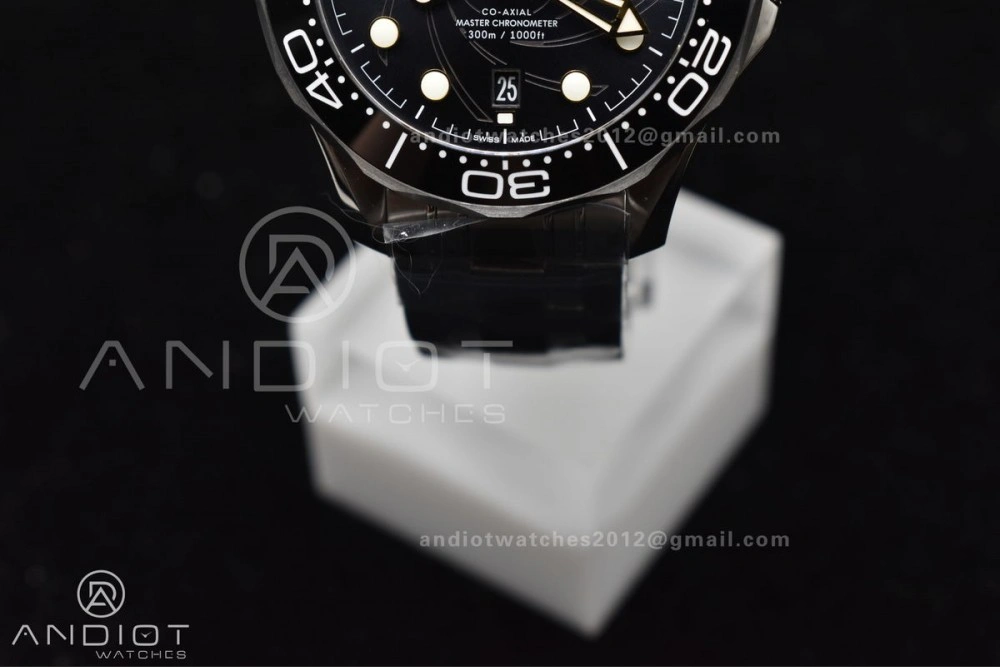 Supportive Seamaster Diver 300M VSF 1:1 Best Edition James Bond 007 Black Ceramic Black Dial On SS Bracelet A 1094