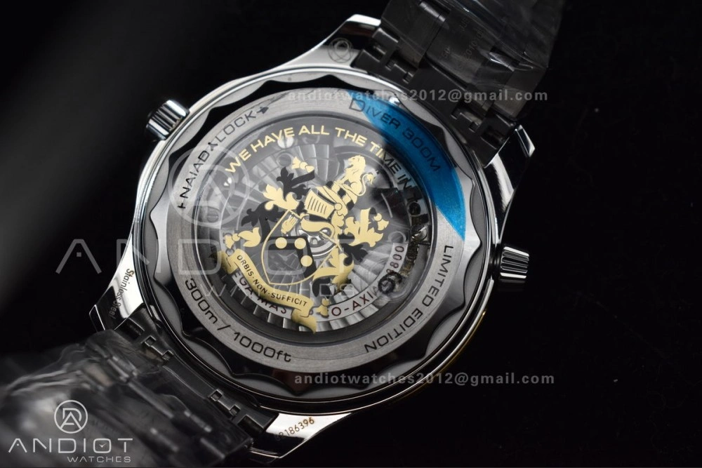 Supportive Seamaster Diver 300M VSF 1:1 Best Edition James Bond 007 Black Ceramic Black Dial On SS Bracelet A 1094