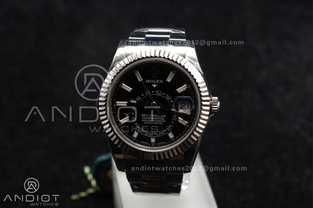 Sky-Dweller 326934 904L SS ZF 1:1 Best Edition Black Dial on SS Bracelet A WellDesigned 1087
