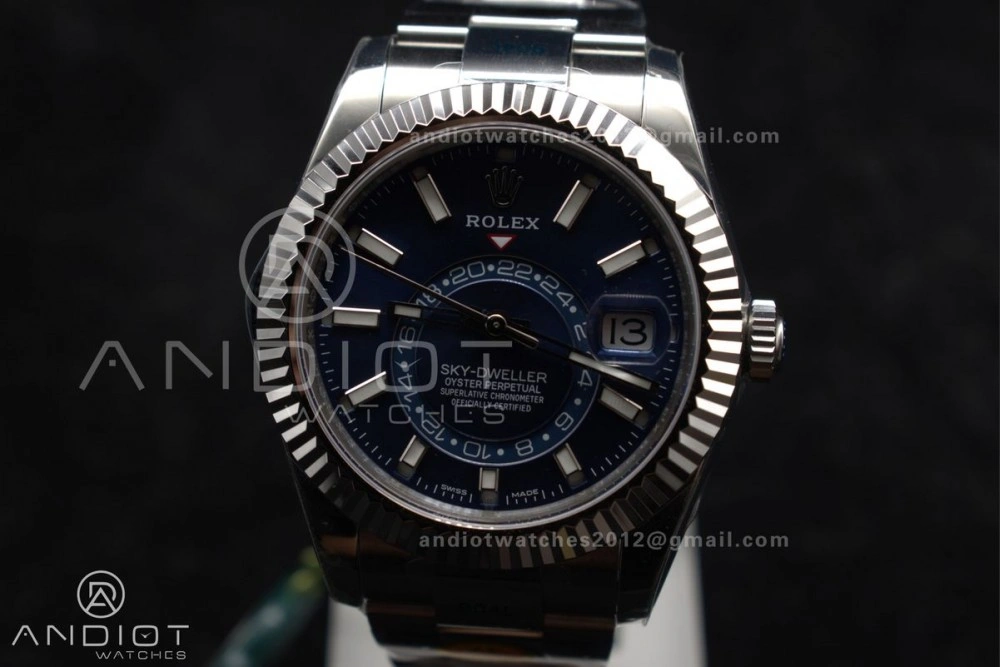 Sky-Dweller 326934 904L SS ZF 1:1 Best Edition Blue Dial on SS Bracelet A Colorful 1091